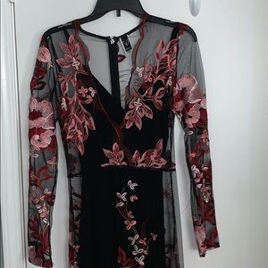 Mesh floor length dress